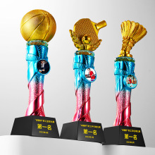 新款体育运动奖杯篮球足球羽毛球乒乓球网球排球高尔夫球比赛水晶