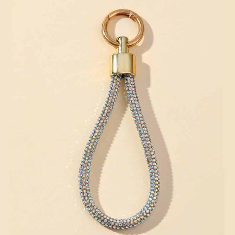 Japanese And Korean High-End Rhinestone Car Keychain Ins Diamond-Studded Rope Bag Pendant Creative Gift Women's Backpack_voghion.com