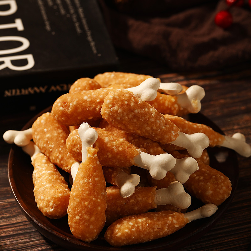 Palos molares de hueso de calcio de patas de pollo 430g (alrededor de 24)