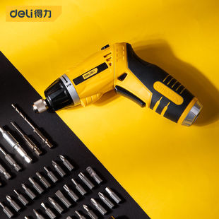 Deli electric hand electric drill household suit small rechargeable lithium electric drill mini handheld screwdriver electric screwdriver