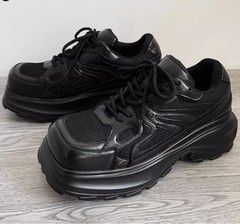 Korean Style Thick Sole Fashion Trend Retro Versatile Sports Shoes 2023 Summer New Youth Couple Comfort Dad Shoes