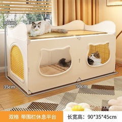大型二段ベッド二階建てヴィラ猫の巣、オールシーズン対応、密閉型猫の巣、夏は涼しくて涼しい