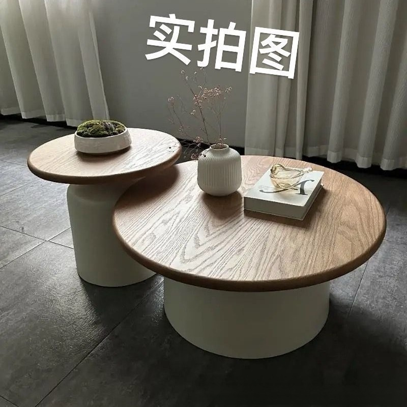 奶油风公寓茶几客厅家用小户型简约网红铁艺圆形马提尼民宿茶几|undefined