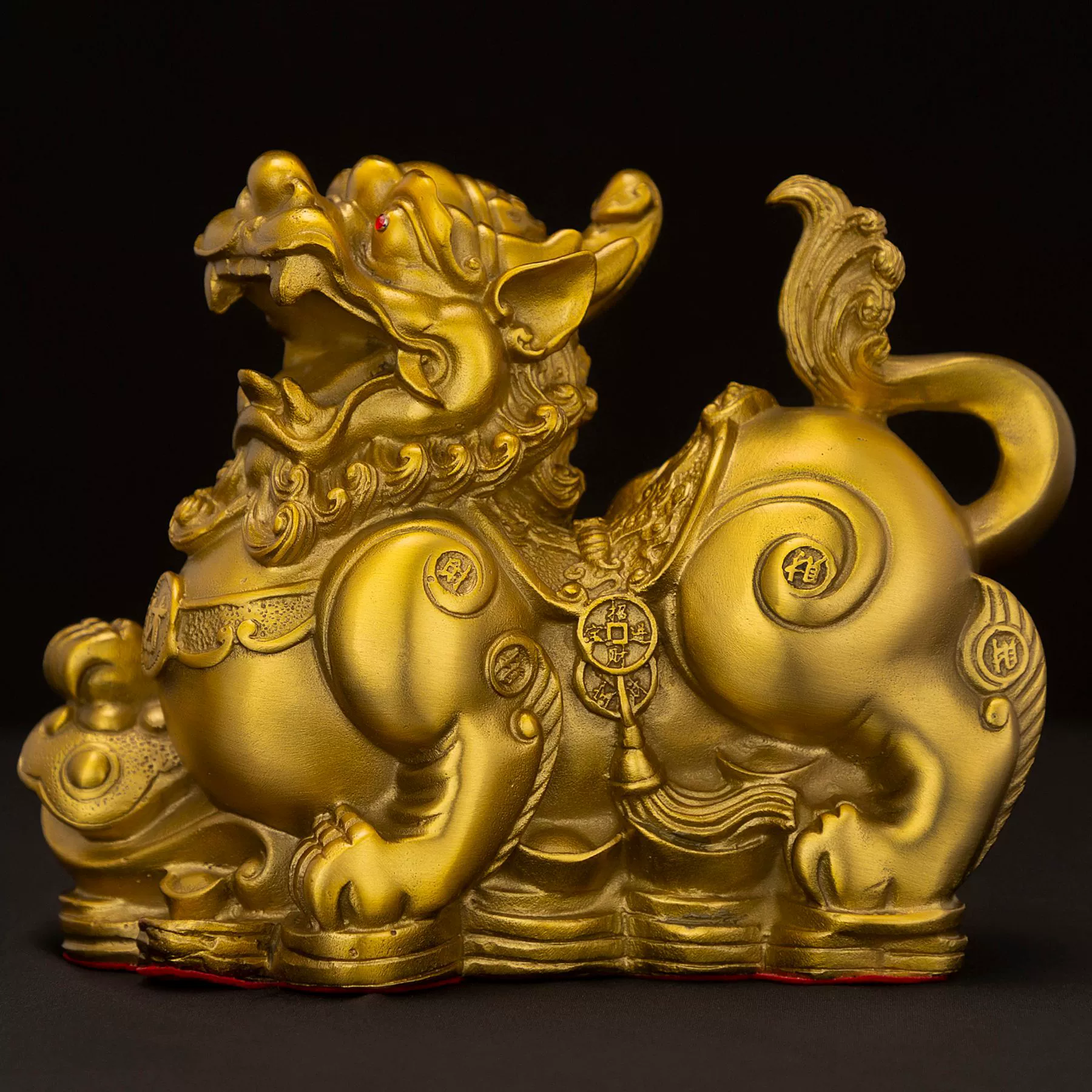Чистая латунная богатство Пицю ornaments для богатства богатства Jinbao Sifang украшение для гостиной открытки подарка на открытие магазина