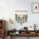 Nordic New Eucalyptus Leaf Wall Hanging Room Decoration Hand-woven Tapered Wall Decoration Homestay Wall Background