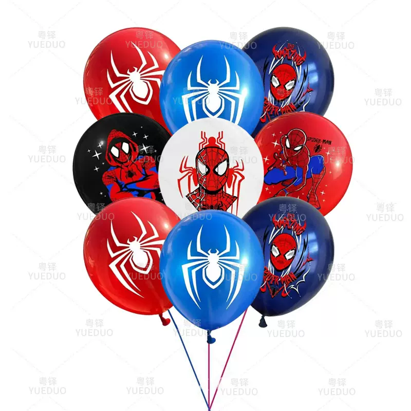 跨境蜘蛛侠主题气球卡通派对装饰乳胶气球生日场景布置12寸气球