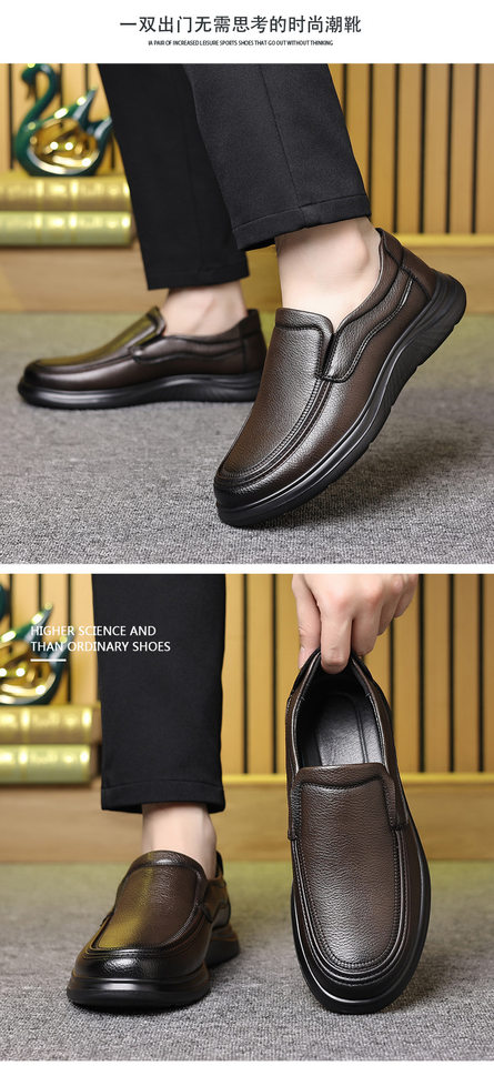Giày lười nam da lộn mũi tròn gót thấp, đế mềm thoáng khí chống trượt — CS9562 màu nâu, CS9562 màu đen chi tiết 15
