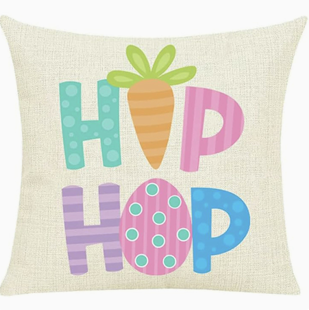 Amazon nuevo huevo de Pascua transfronterizo funda de almohada lino conejo simple funda de almohada cojín de sofá doméstico