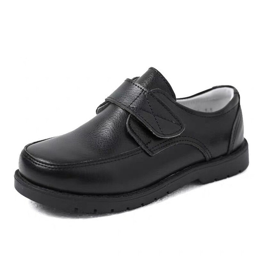 Men's Black Leather Shoes Student Single Shoes for Middle Children Formal Show Performance Shoes Spring and Autumn New Genuine Leather Shoes for Boys