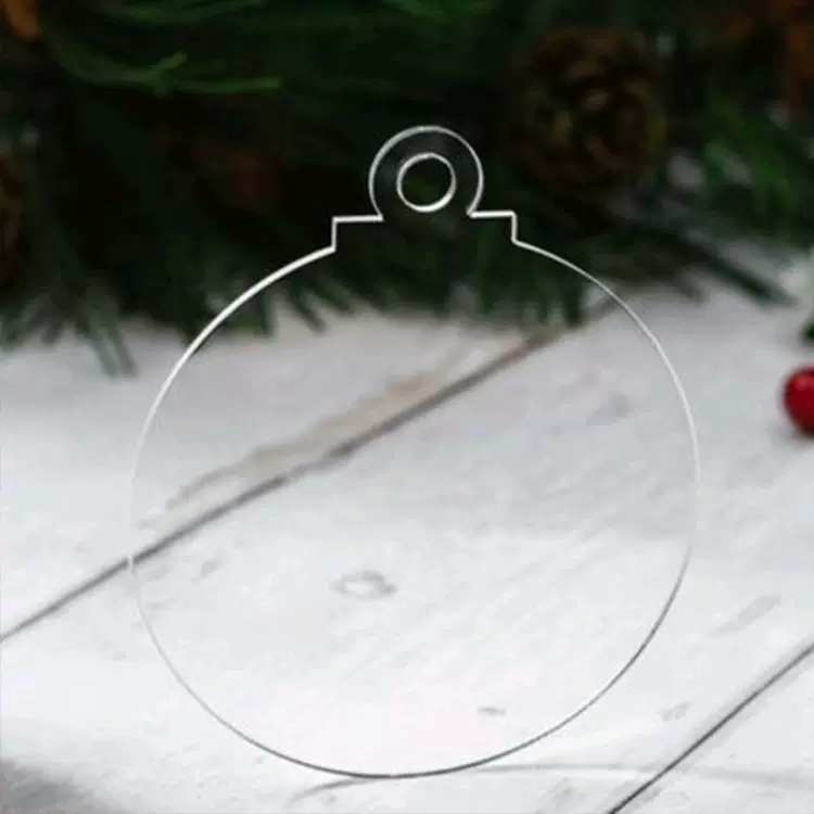跨境亚克力空白片圣诞挂饰装饰品手工透明塑料片新品亚克力圆板