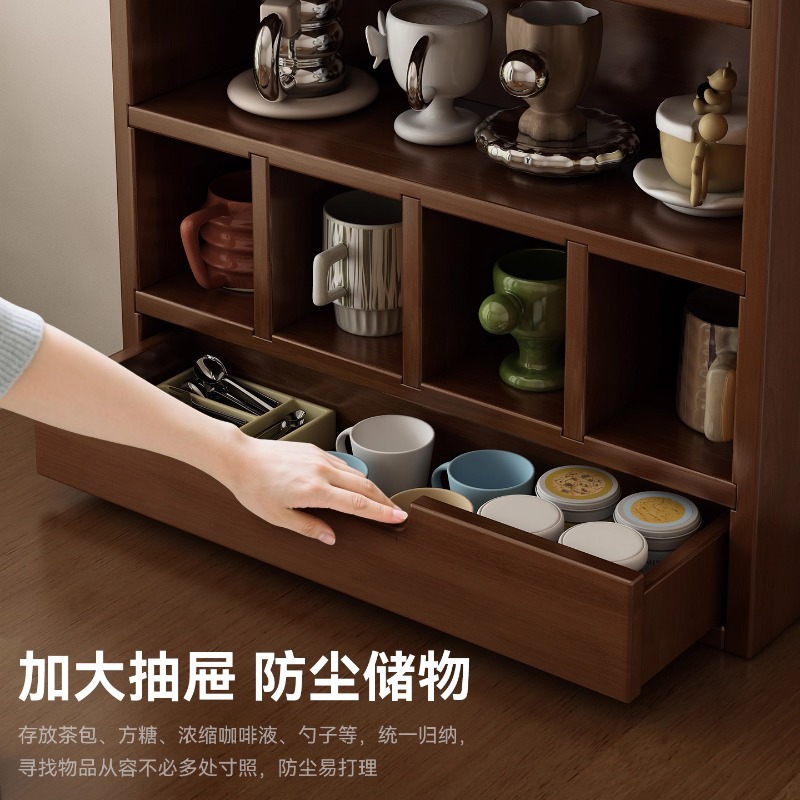 Estantes de madera sólida estantes de escritorio estantes de almacenamiento estilo medieval dormitorio contra la pared caja de almacenamiento de cosméticos gabinete de exhibición gabinete de almacenamiento