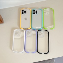 果13Pro亮面愛心相框TPU手機殼適用iPhone13精孔高顏值糖果軟殼