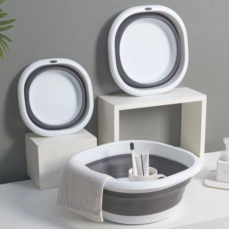 Portátil de silicona plegable lavabo estudiante dormitorio lavabo viaje ligero plegable lavabo bebé lavabo