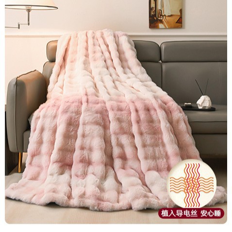 Mantras de peluche de conejo invierno engrosado mantas de siesta de oficina mantas de lana de coral mantas de sofá de estudiantes