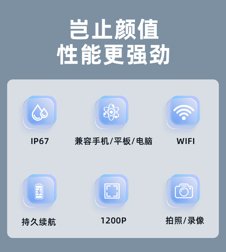 WiFi Wireless Mobile Borescope Engine Automotive Inspection Endoscope Camera Pipeline Inspection Waterproof Probe
