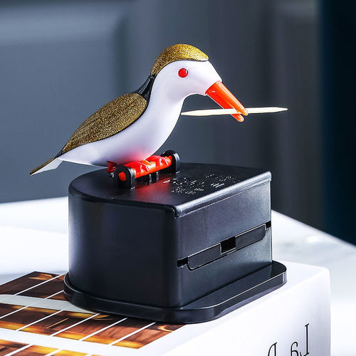Toothpick box push-type creative bird automatically pops up in the restaurant cute light luxury toothpick box household high-end toothpick box