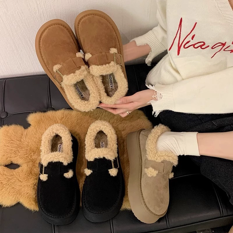 Warm boots, footwear, keep warm shoes platform, 2024 years