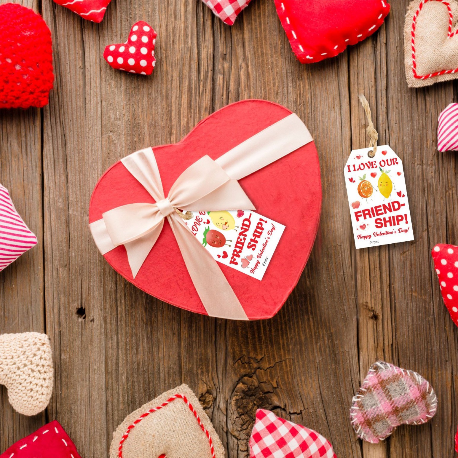 跨境热销点亮情人节友谊 水果形象吊牌 含手写祝福空间的装饰小卡