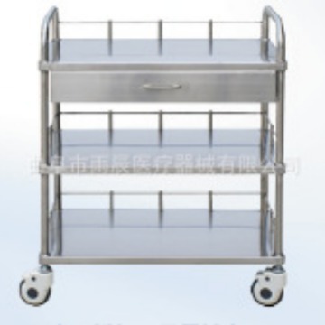 学校实验室不锈钢器械车全不锈钢医用推车双层三层器械推车美容车
