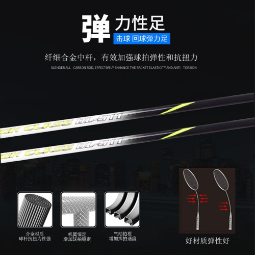 Wholesale carbon badminton racket double racket for beginners ultra-light adult training double racket professional badminton racket two packs