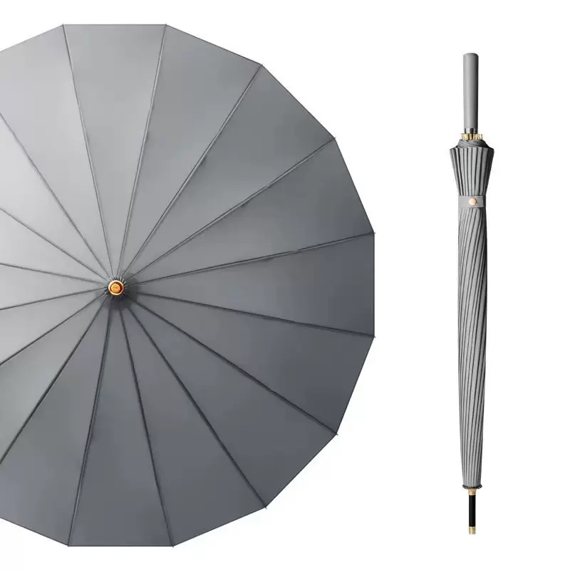 16骨长柄自动雨伞制作设计各色印刷广告礼品伞直杆男女商务晴雨伞