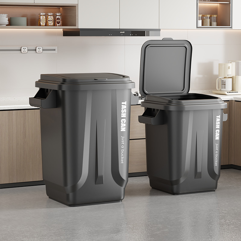 Industrial-Style Large-Capacity Kitchen Trash Can for Home Use, Indoor Living Room, Kitchen, Commercial Dining, and Food Waste, with Flip Lid Industrial-Style Large-Capacity Kitchen Trash Can for Home Use, Indoor Living Room, Kitchen, Commercial Dining, and Food Waste, with Flip Lid