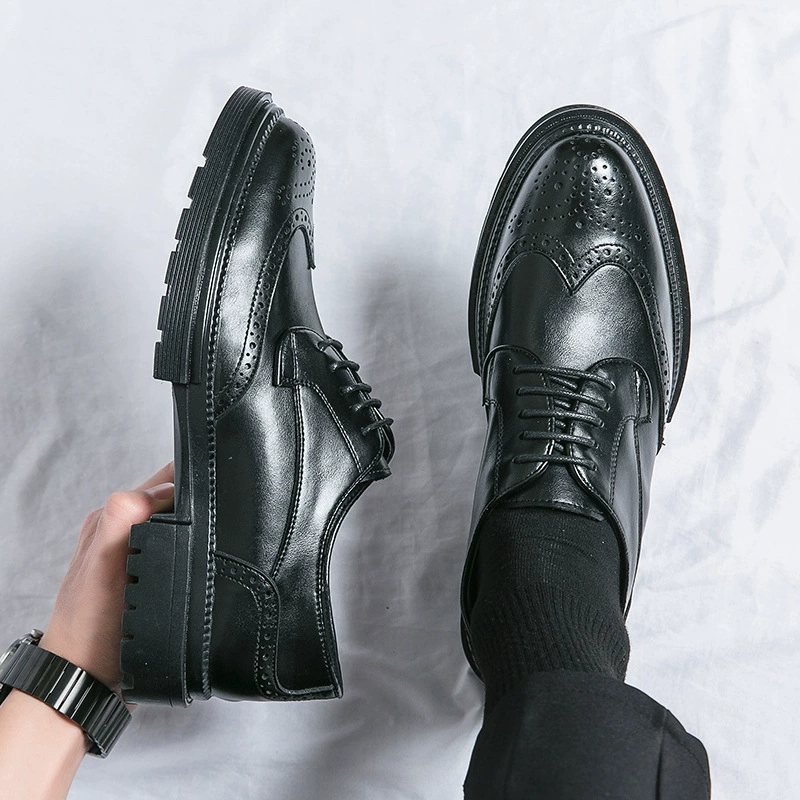 Повседневная кожаная обувь мужская британская деловая одежда