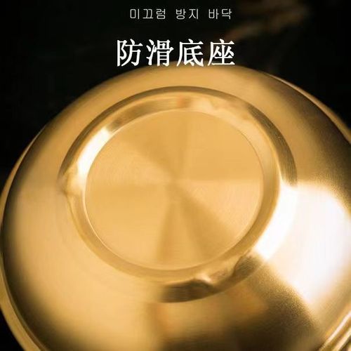 Korean-style stainless steel double-layer cold noodles bowl, golden popular snail rice noodles large bowl, mixing noodles bowl, host mixing rice bowl, large soup bowl