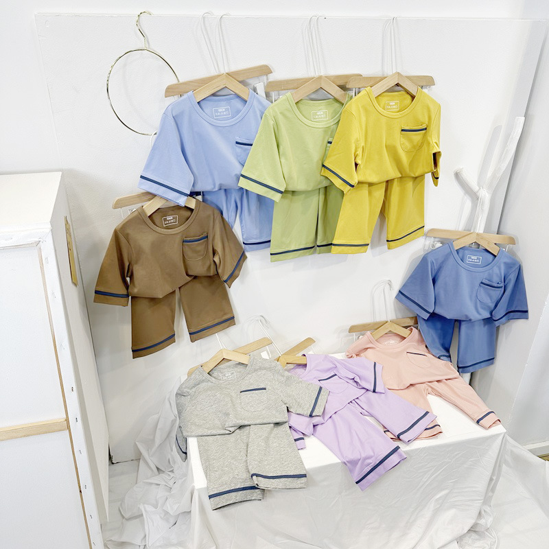 Children's Summer Air-Conditioned Home Clothes for Boys and Girls, Five-Point Odell Baby Pajamas, Medium and Large Children's Suits, Children's Clothing Wholesale