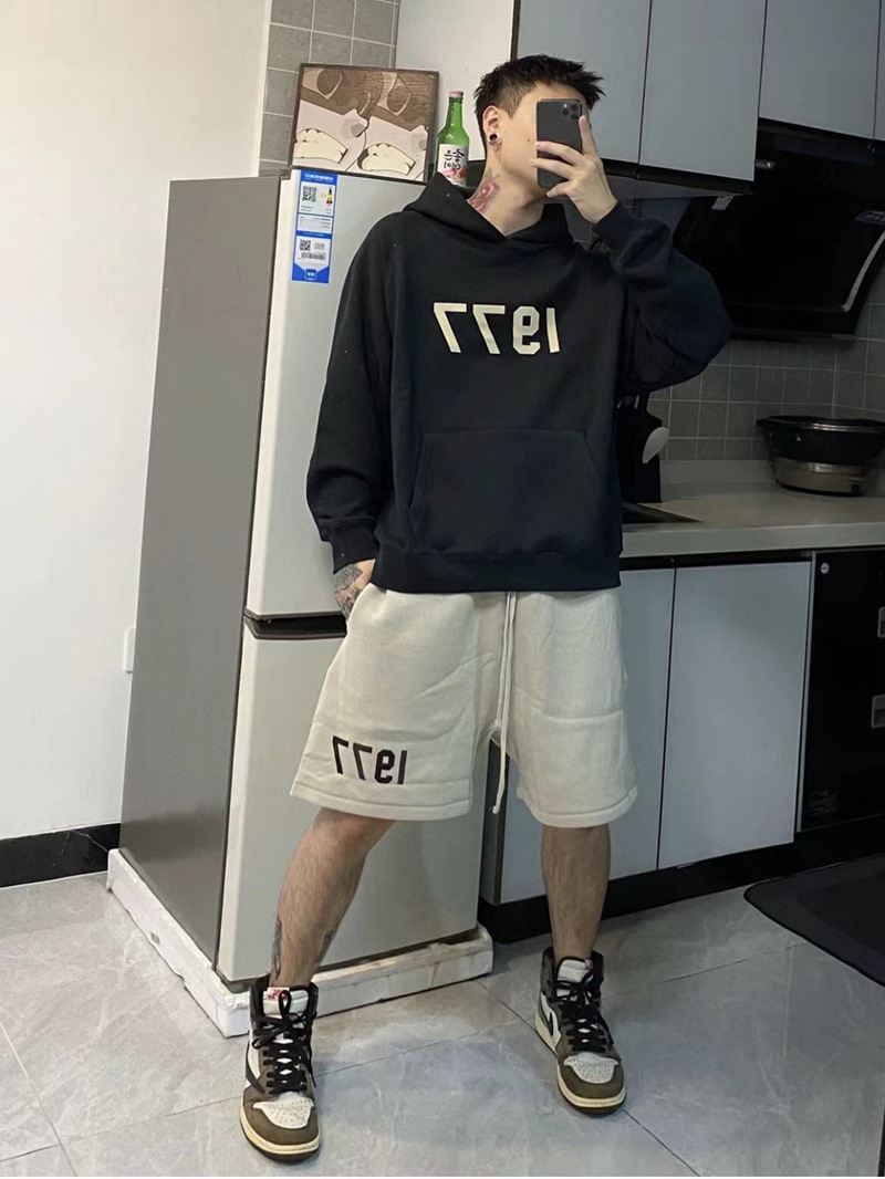 灰色抽绳开叉休闲裤Fog Grey Split Trouser