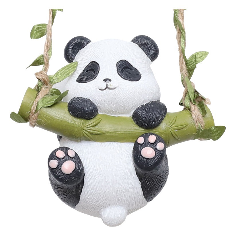 Jardín de dibujos animados creativo maceta colgante Panda jardín jardinería árbol escalada colgante animal balcón decoración al aire libre adornos