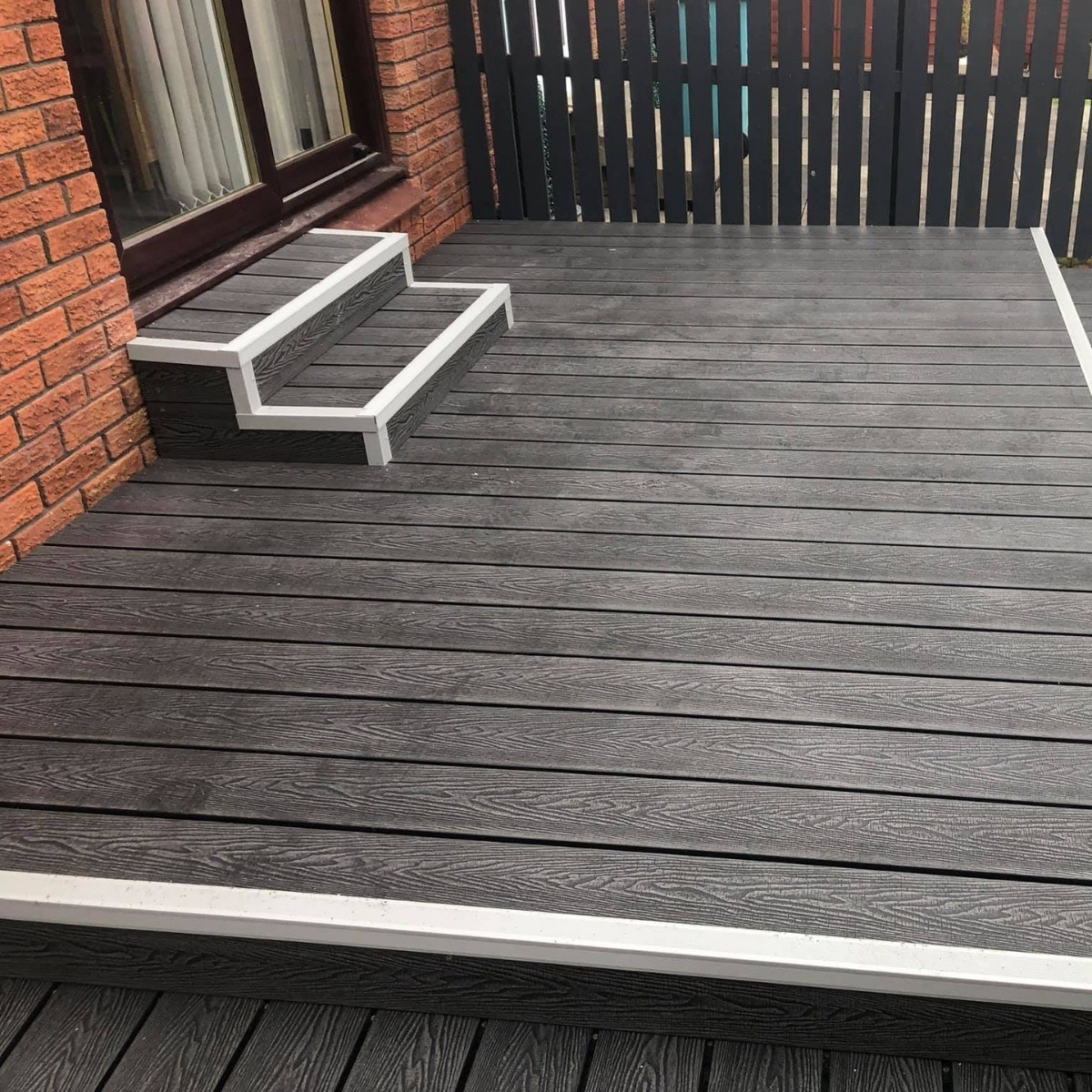 Madera plástico WPC piso primera generación agujero cuadrado 146*25 profundo grabado protección del medio ambiente plástico material de madera al aire libre decoración tablero anticorrosión madera image 3