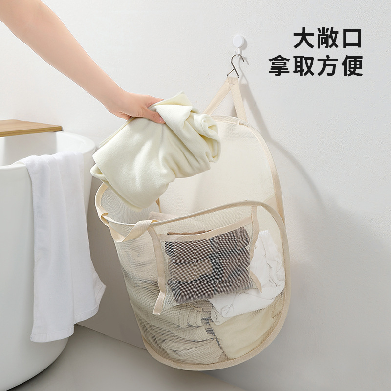 新しい汚れた衣類収納袋壁掛け折りたたみ汚れた衣類バスケット浴室寮衣類収納バスケット卸売|undefined
