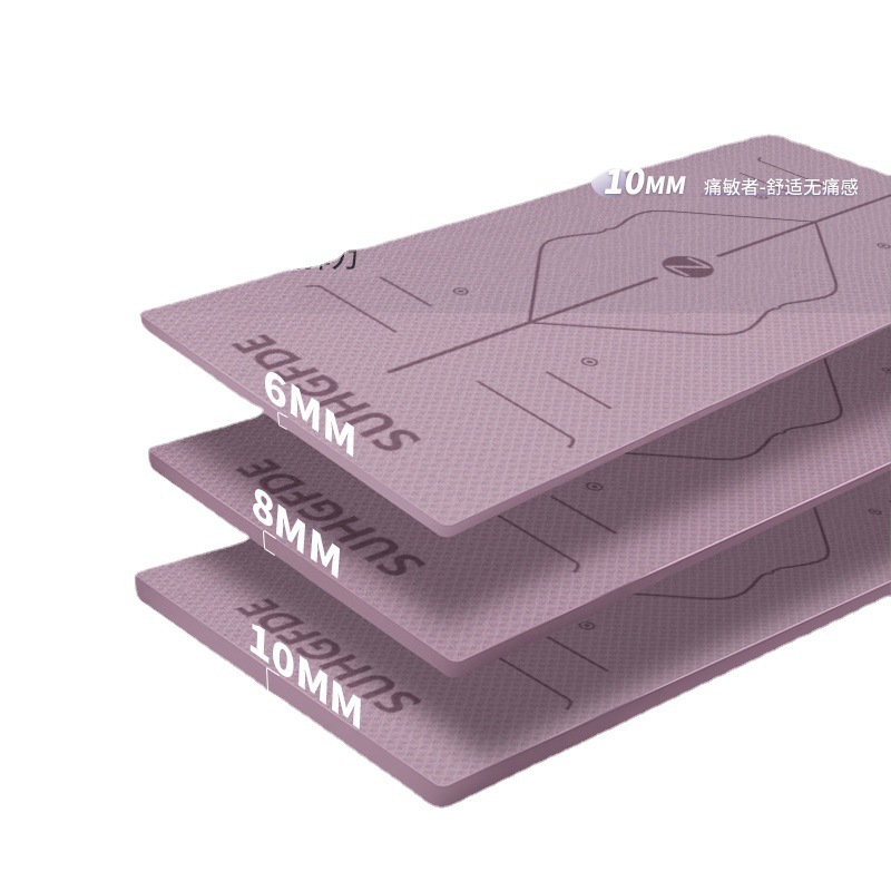 Ligeramente defecto TPE alfombra de piso ensanchado engrosada antideslizante insonorizada estera de la aptitud de los hombres saltar la cuerda de fábrica al por mayor deportes estera de yoga