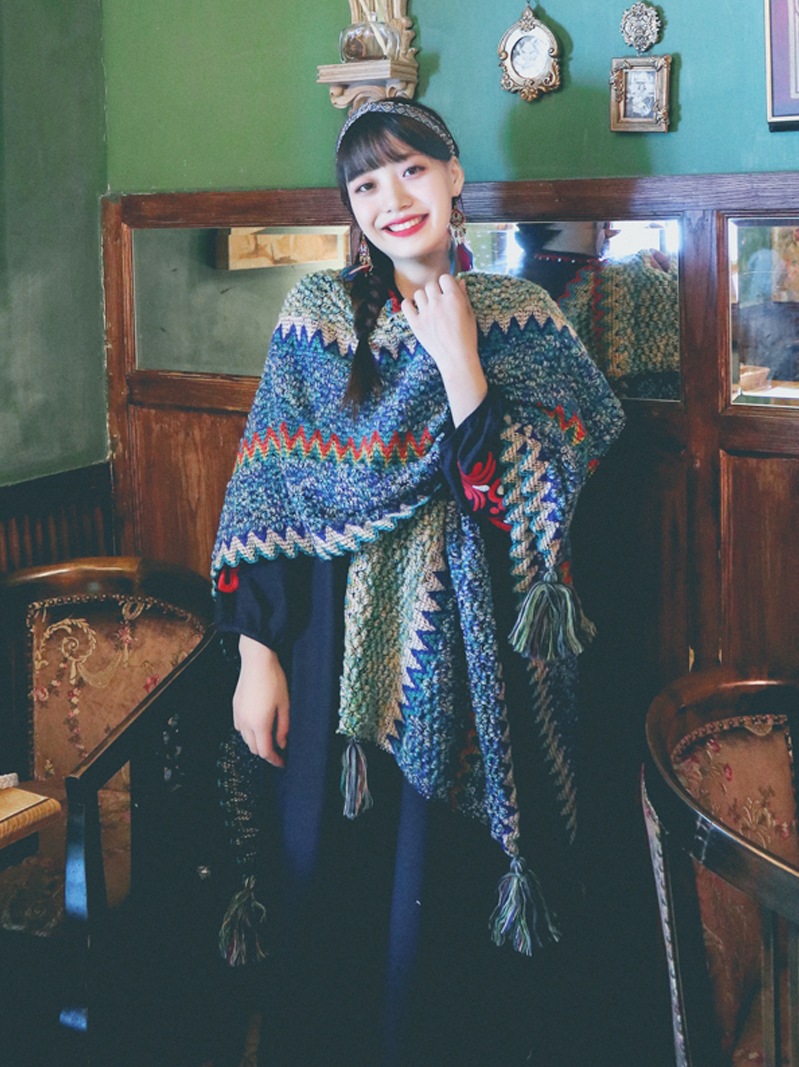 Qinghai ezera tuksneša senā pilsēta, Xizang, Xinjiang tūrisma lielizmēra šalle sieviešu šalle silta etniskā vēja apmetņa mētelis_voghion.com