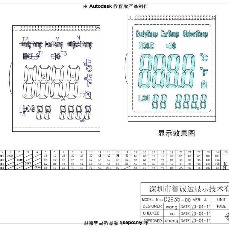 厂家供应批发额温枪液晶屏充电宝段码液晶显示屏