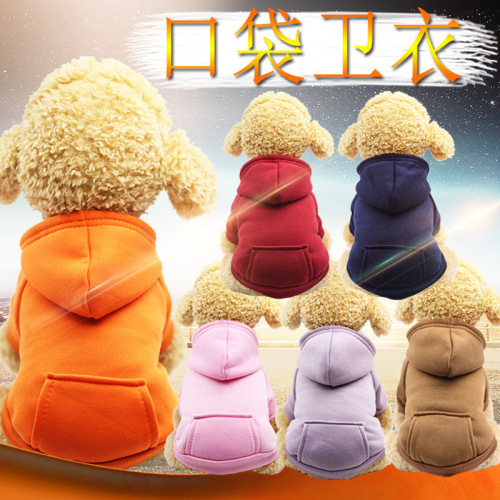 Autumn and Winter Cat Two-Legged Hoodie Pocket Dog Clothes Sports Style Dog and Cat Pet Clothes and Accessories