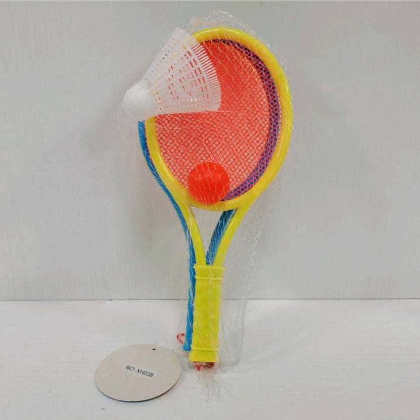 Juguetes de raquetas de plástico transfronterizas para niños, niños y niñas, raquetas de tenis deportivas al aire libre, paquetes de bolsas deportivas para padres e hijos