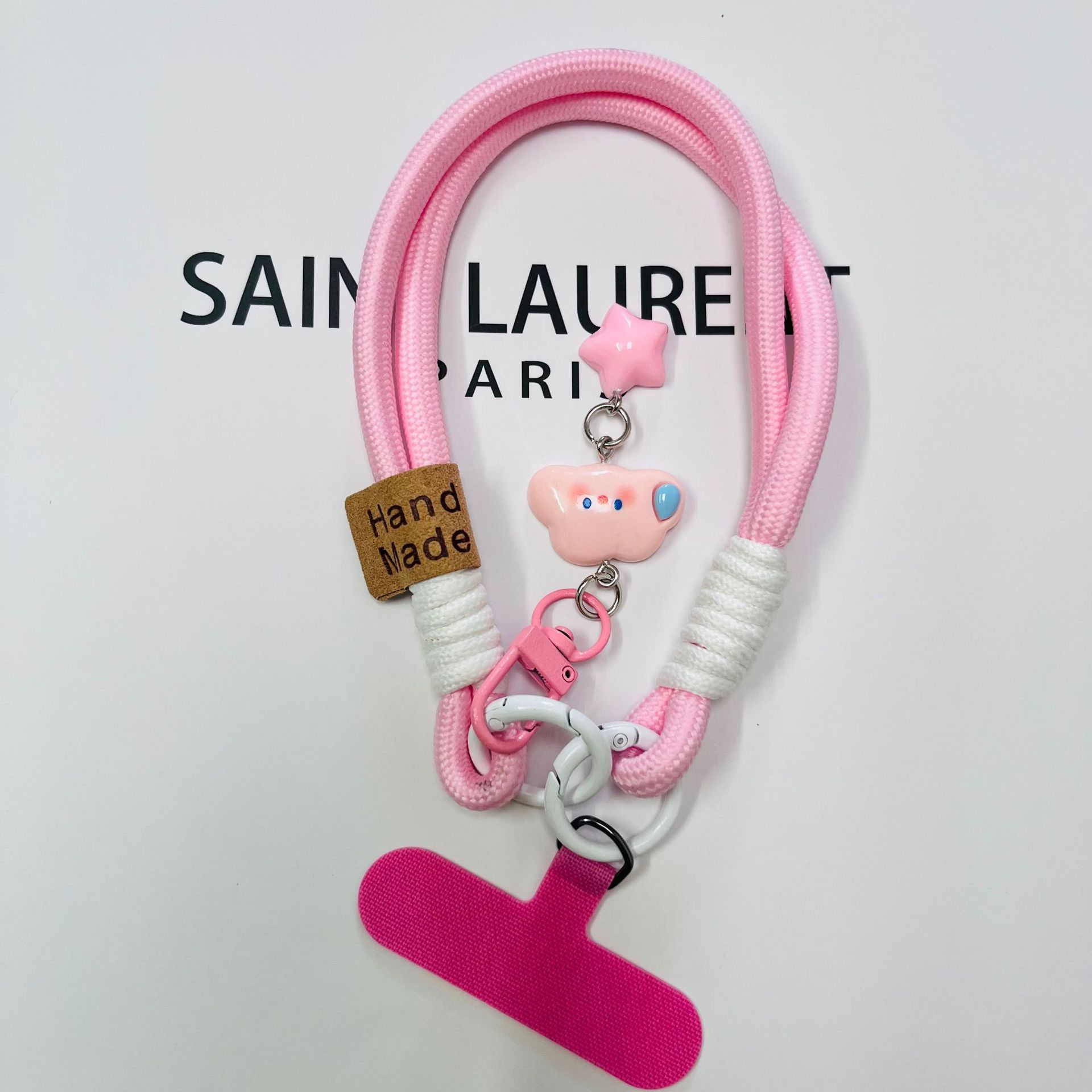 핑크색 밧줄 + 웃는 얼굴 + 스페이서 + 구름