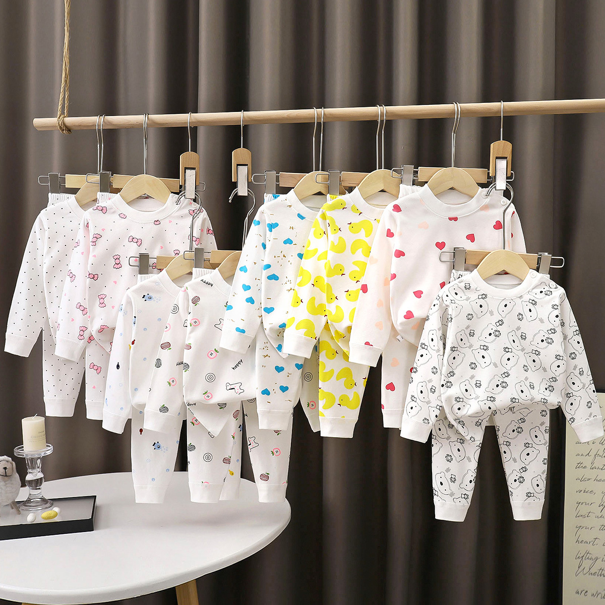 新款儿童内衣套装宝宝秋冬打底内衣婴幼儿a类卡通睡衣小孩秋衣裤