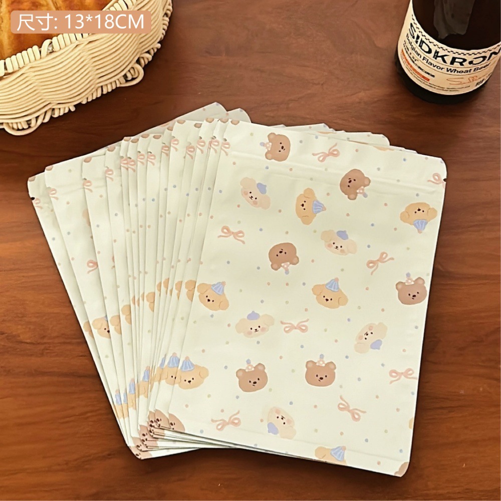 Nuevo oso encantador de alto valor de cara bolsa de sello de tarjeta de salida bolsa de embalaje de regalos de vacaciones bolsa de sellado