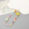 K2410 duck+square mobile phone chain yellow duck