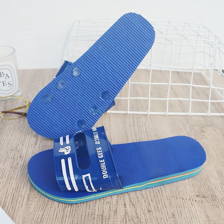 Blue and Red Striped Duck Slippers, Summer New Style Men's Slippers, Classic Men's Slippers, Non-Slip