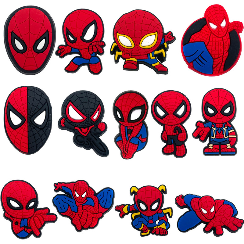 Marvel Peter Spider-Man Hole Shoes Accessories PVC Soft Rubber Shoe Buckle Diy Shoes Flower Shoes Decorative Garden Shoes Accessories Marvel Peter Spider-Man Hole Shoes Accessories PVC Soft Rubber Shoe Buckle Diy Shoes Flower Shoes Decorative Garden Shoes Accessories