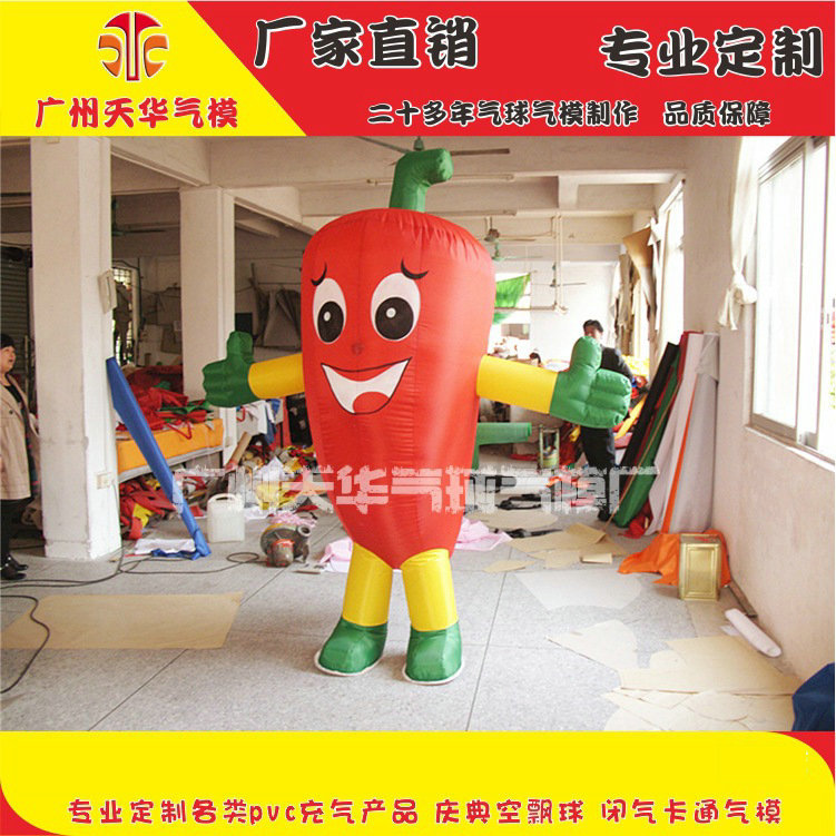 Productos inflables fábrica de procesamiento al por mayor de dibujos animados inflable modelo inflable de dibujos animados caminando muñeca modelo inflable