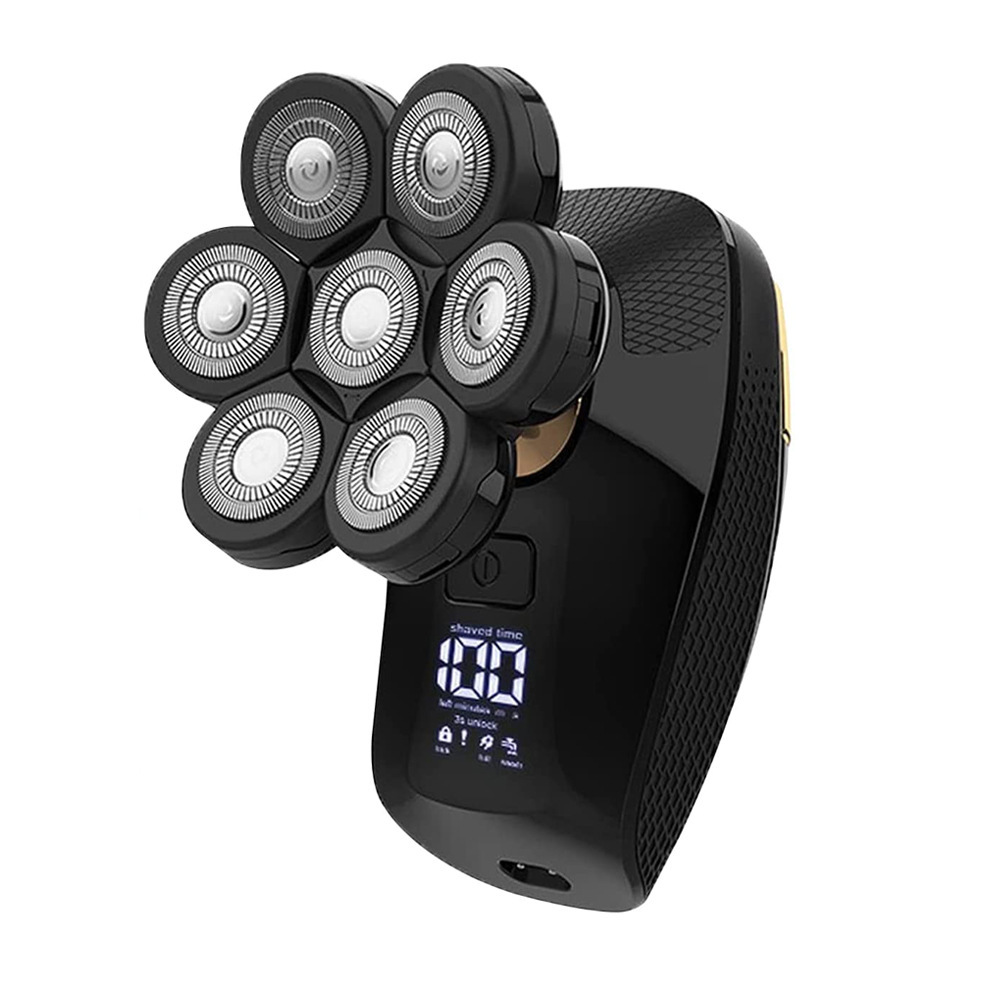Men's Electric Shaver Seven Blade Digital Display Five In One Multi-Functional For Bald Heads Home Appliances Personal Care_voghion.com