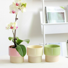 Nordic simple creative ceramic ins balcony indoor succulent potted orchid Phalaenopsis Korean small fresh flower pot