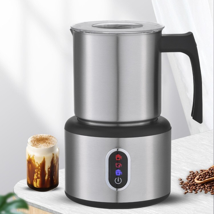 Milk Frother New Three-In-One Hot and Cold Electric Milk Frother Stainless Steel Household Milk Frother Milk Frother New Three-In-One Hot and Cold Electric Milk Frother Stainless Steel Household Milk Frother