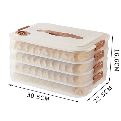 Food-grade dumpling box refrigerator stackable dumpling storage box frozen quick-frozen anti-stick bottom wonton sealed crisper