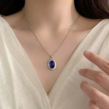 小众设计感温感变色石项链女2025新款感虎眼石锁骨链颈链